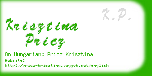 krisztina pricz business card